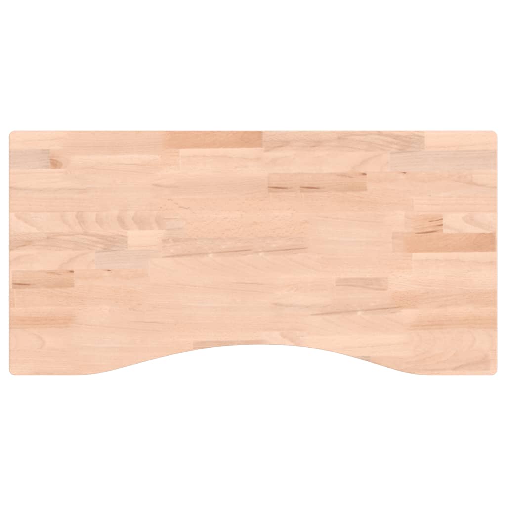 skrivebordsplade 80x(36-40)x2,5 cm massivt bøgetræ
