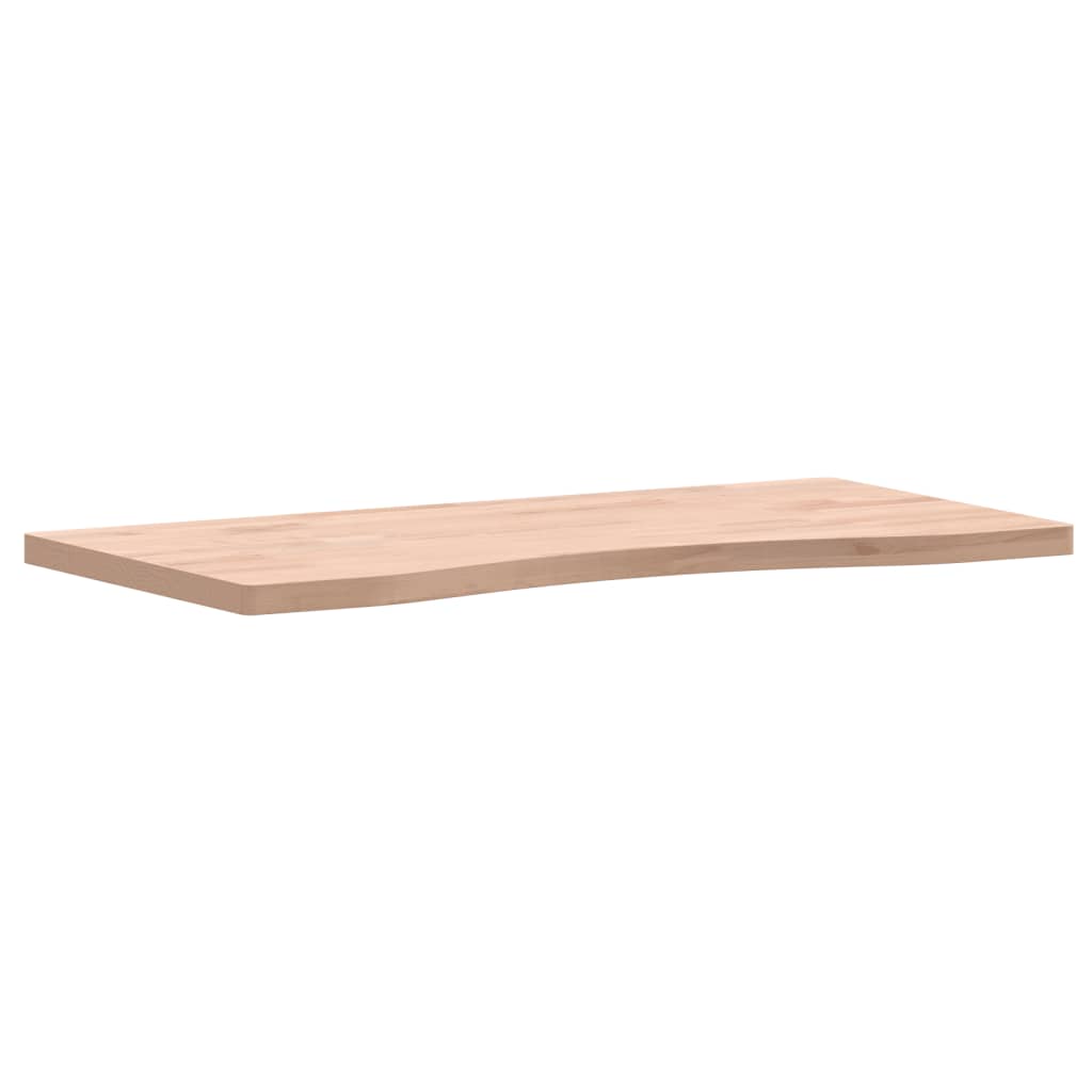 skrivebordsplade 80x(36-40)x2,5 cm massivt bøgetræ