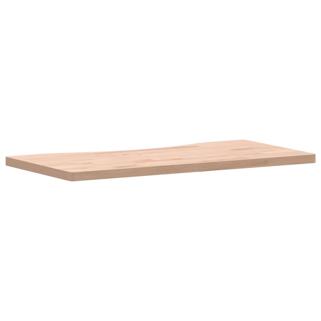 skrivebordsplade 80x(36-40)x2,5 cm massivt bøgetræ