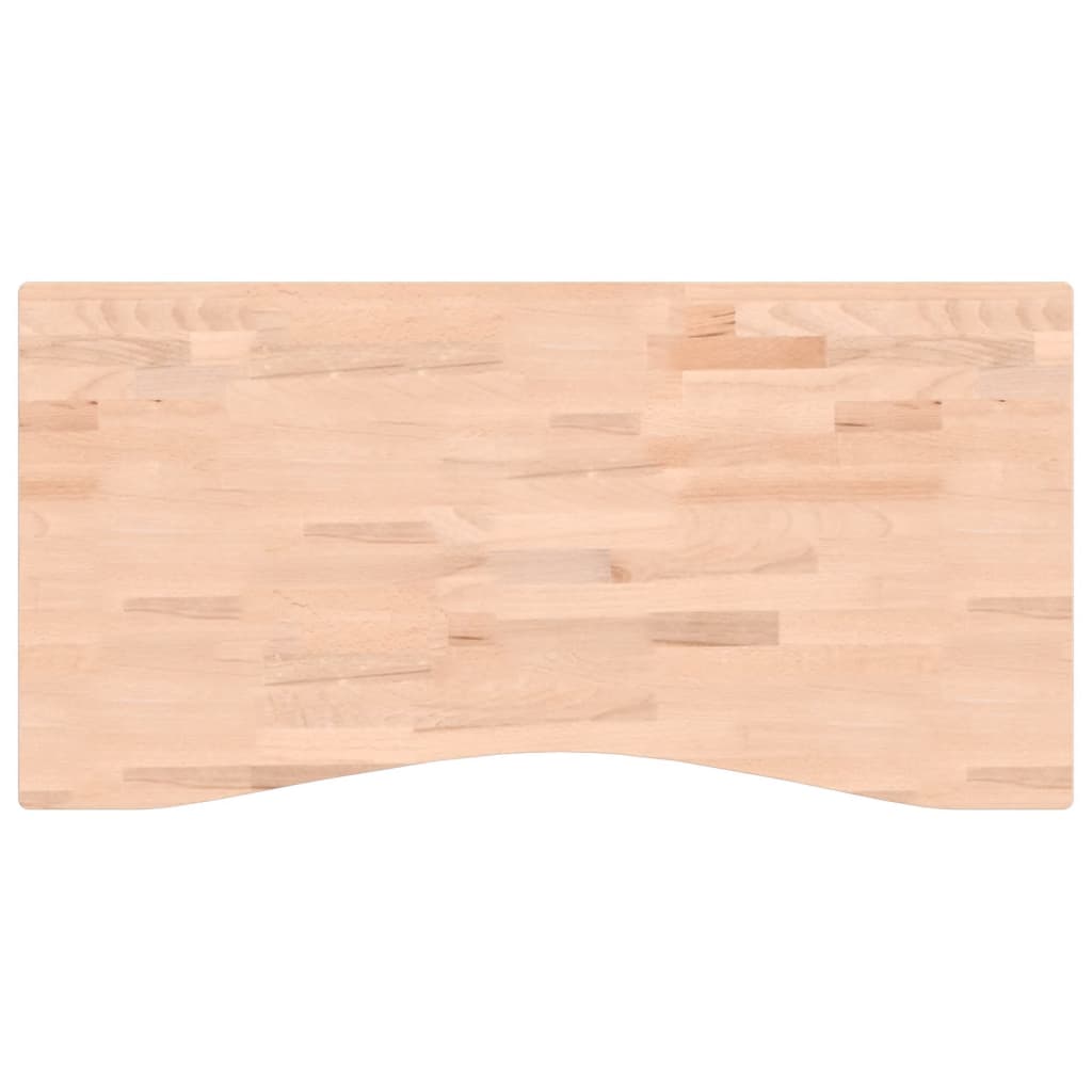 skrivebordsplade 100x(45-50)x2,5 cm massivt bøgetræ