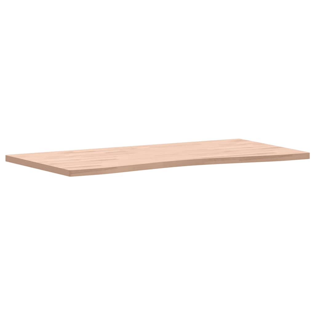skrivebordsplade 110x(50-55)x2,5 cm massivt bøgetræ