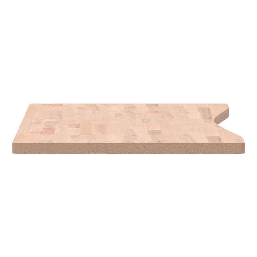 skrivebordsplade 110x(50-55)x2,5 cm massivt bøgetræ