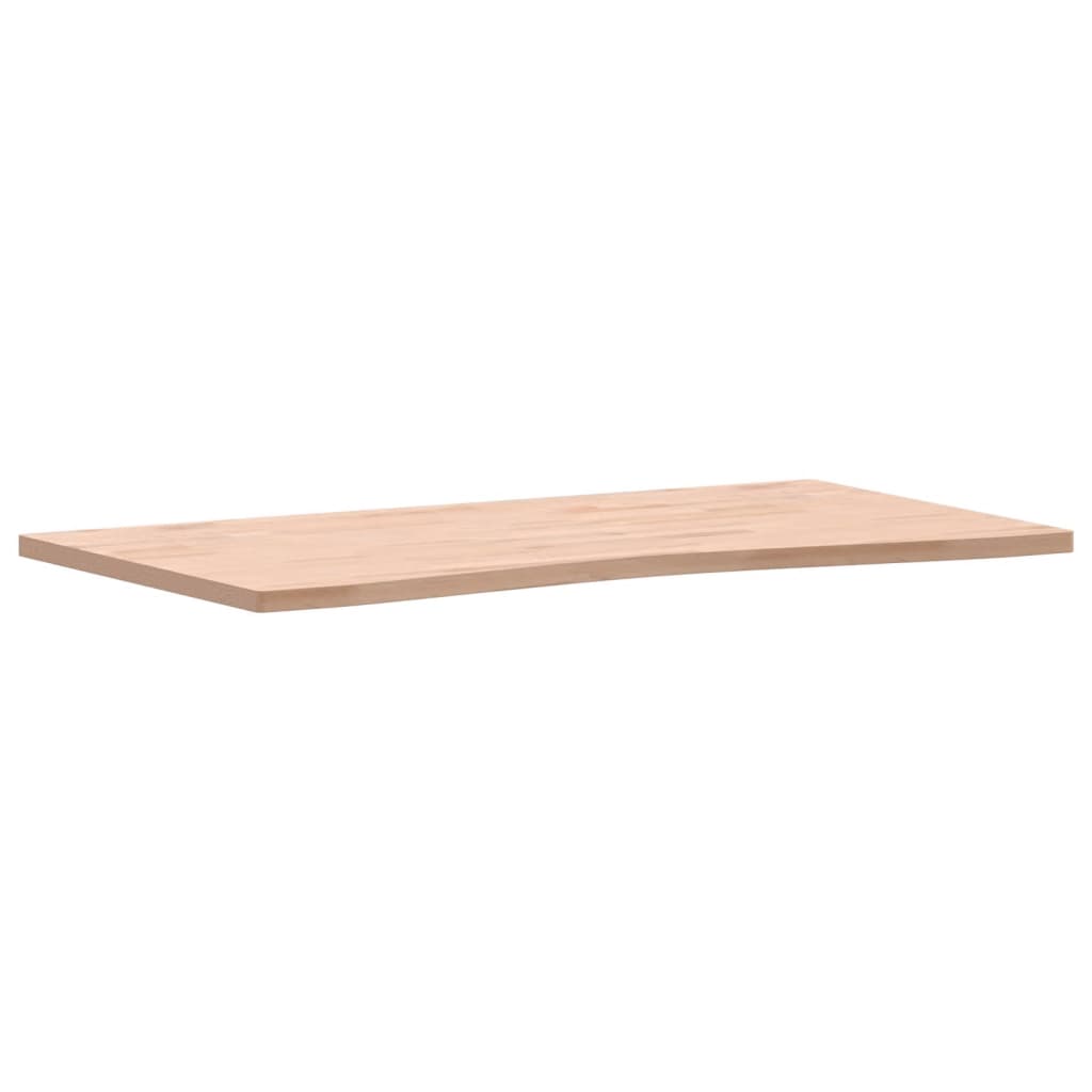 skrivebordsplade 110x(55-60)x2,5 cm massivt bøgetræ