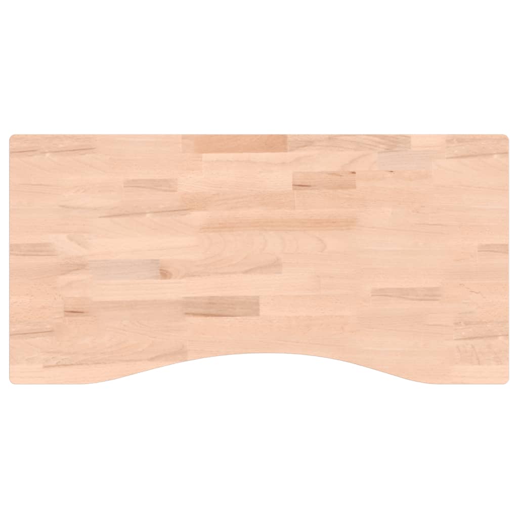 skrivebordsplade 80x(36-40)x4 cm massivt bøgetræ