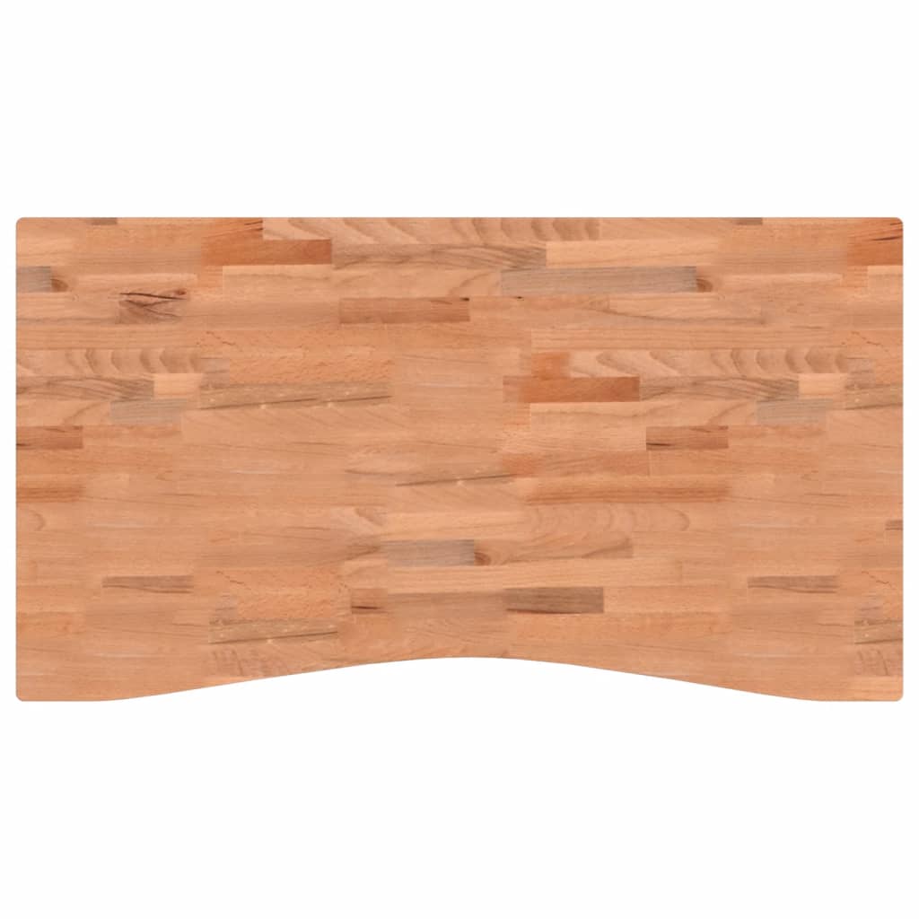 skrivebordsplade 110x(55-60)x1,5 cm massivt bøgetræ