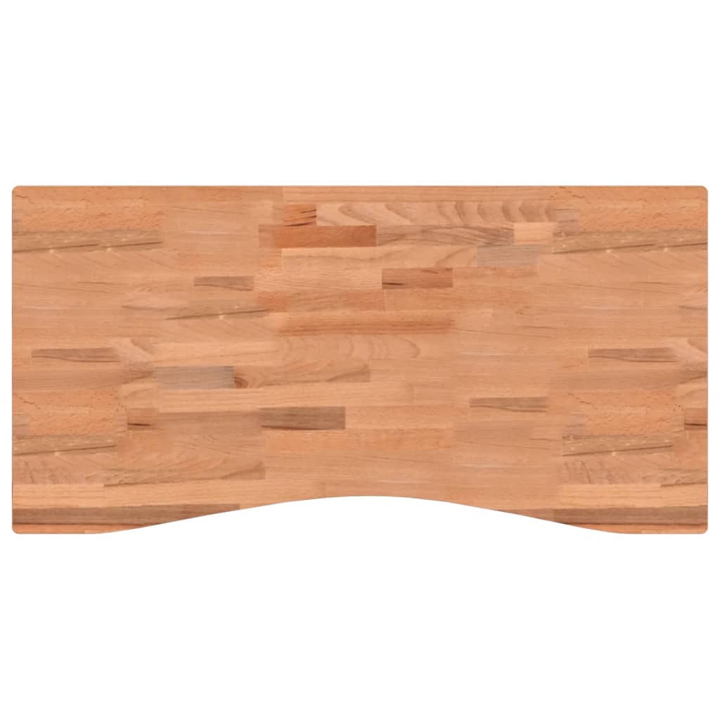 skrivebordsplade 100x(45-50)x2,5 cm massivt bøgetræ