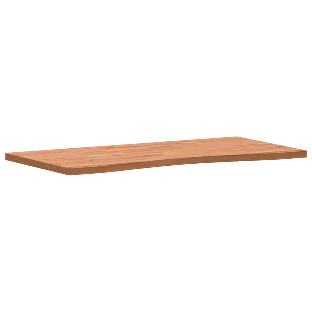 skrivebordsplade 100x(45-50)x2,5 cm massivt bøgetræ