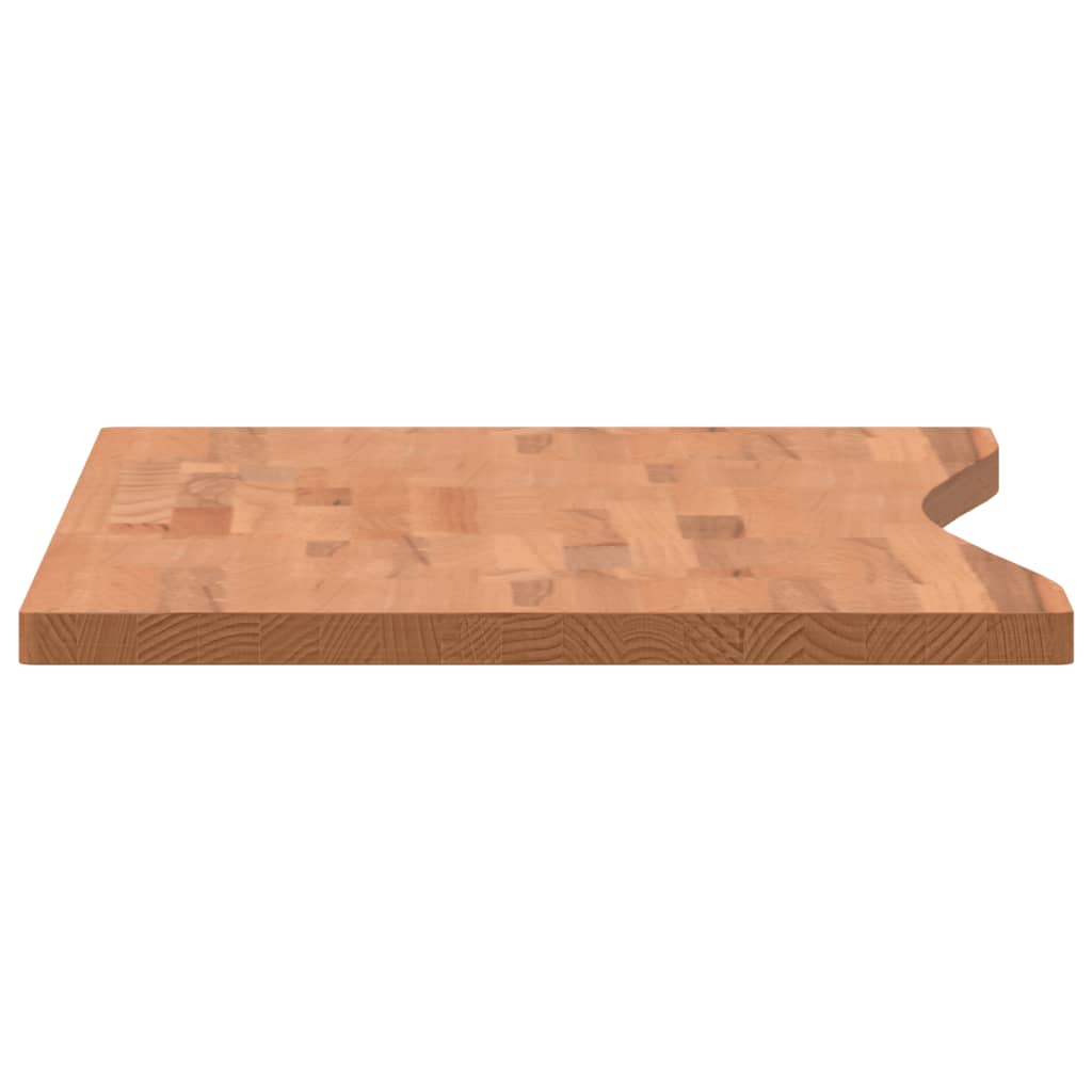 skrivebordsplade 100x(45-50)x2,5 cm massivt bøgetræ