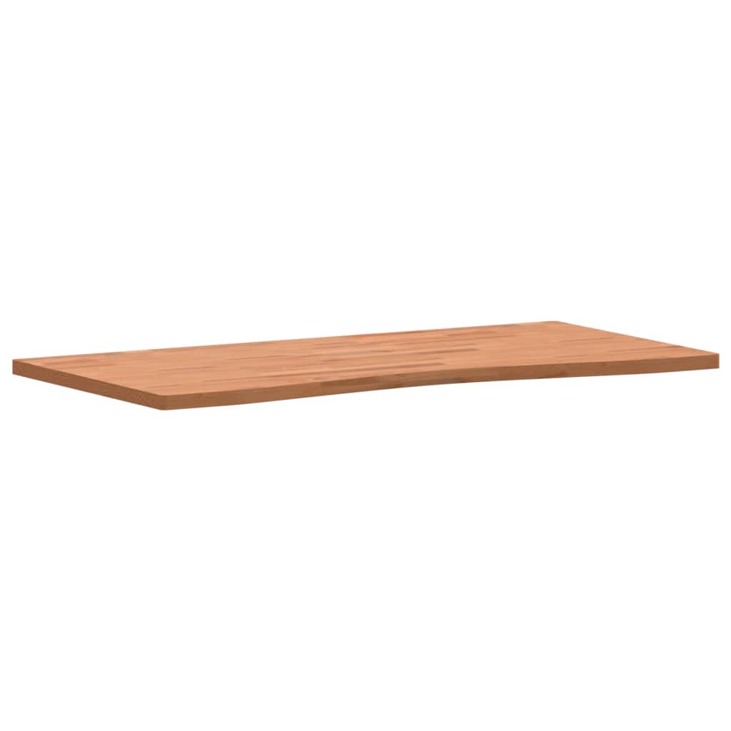 skrivebordsplade 110x(50-55)x2,5 cm massivt bøgetræ