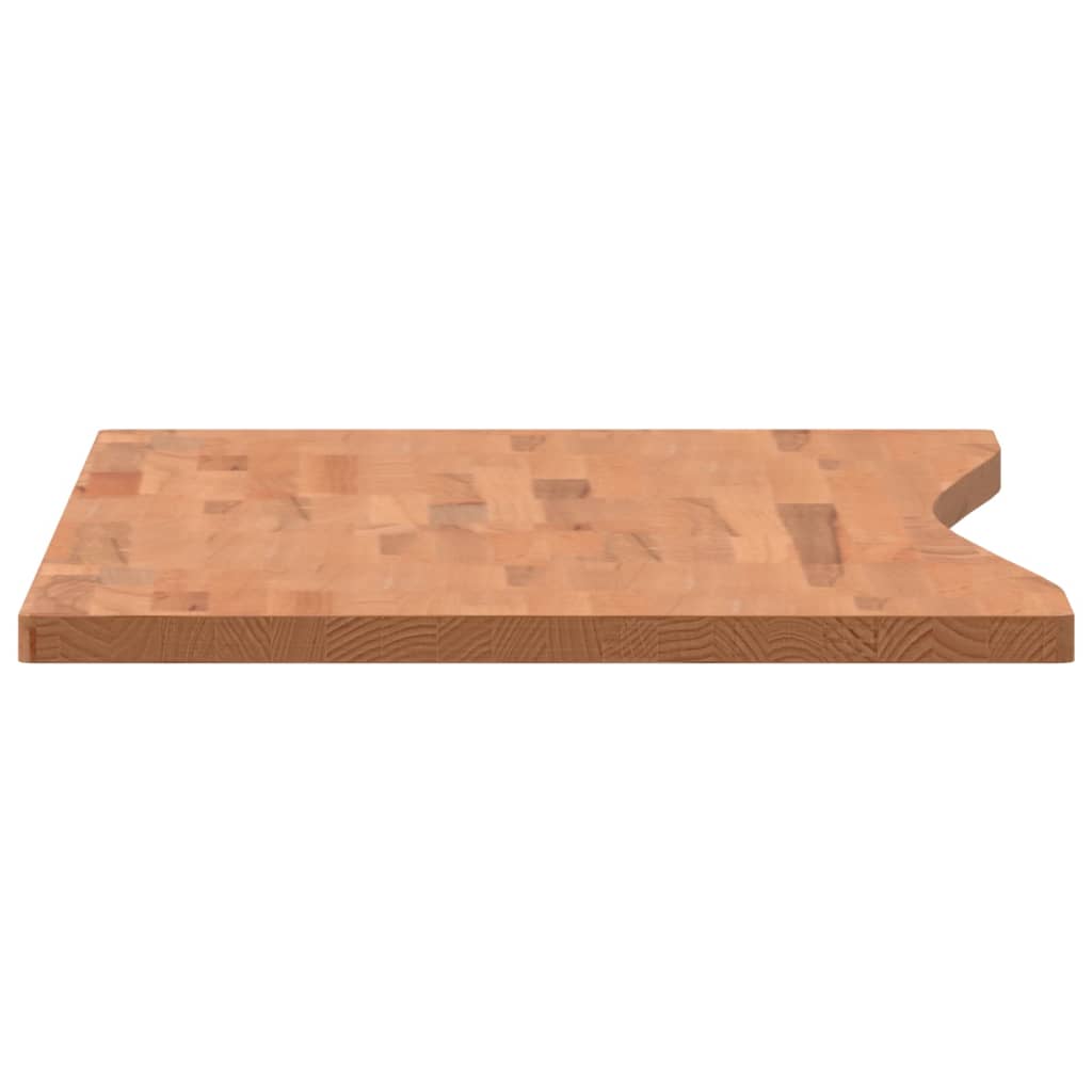 skrivebordsplade 110x(50-55)x2,5 cm massivt bøgetræ