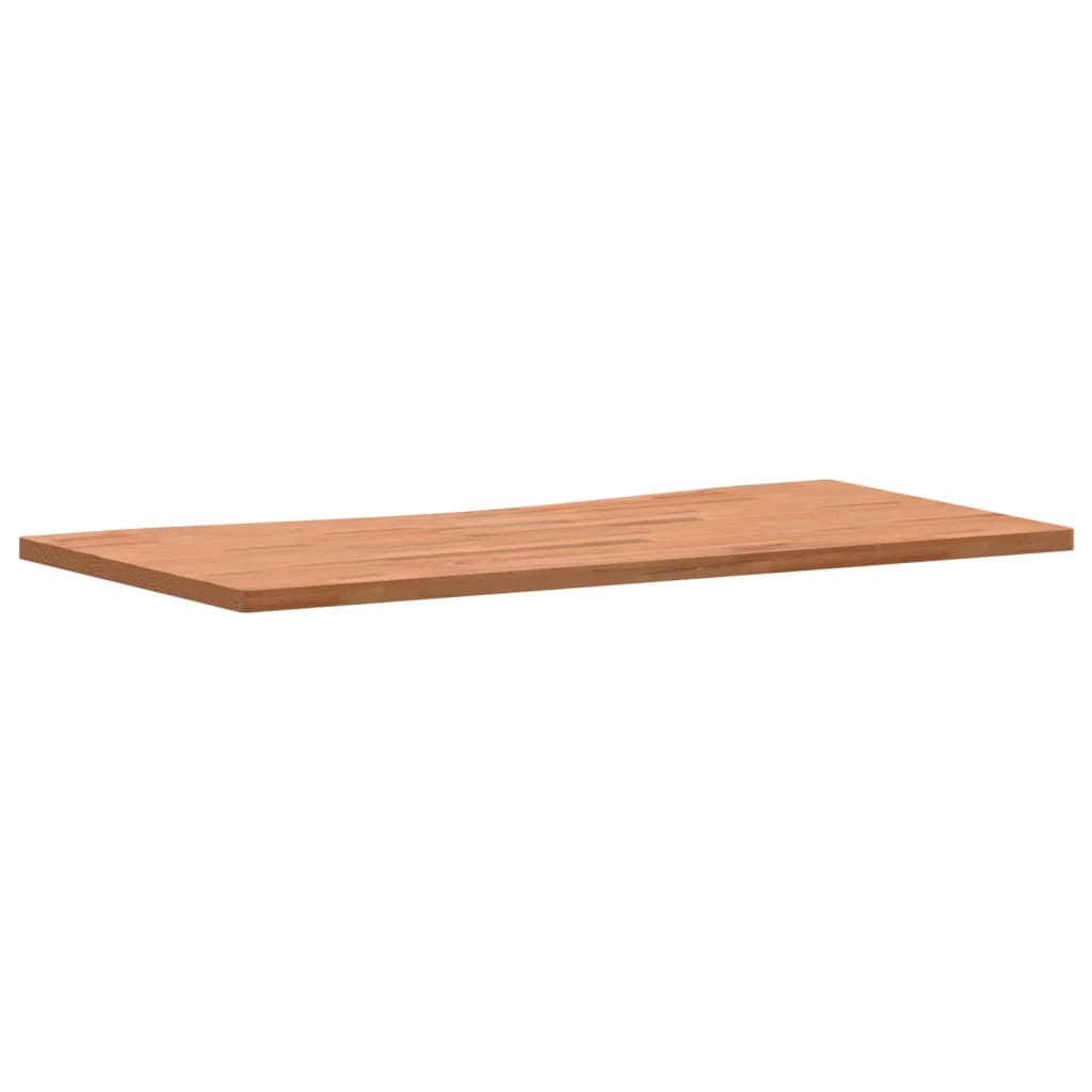 skrivebordsplade 110x(50-55)x2,5 cm massivt bøgetræ
