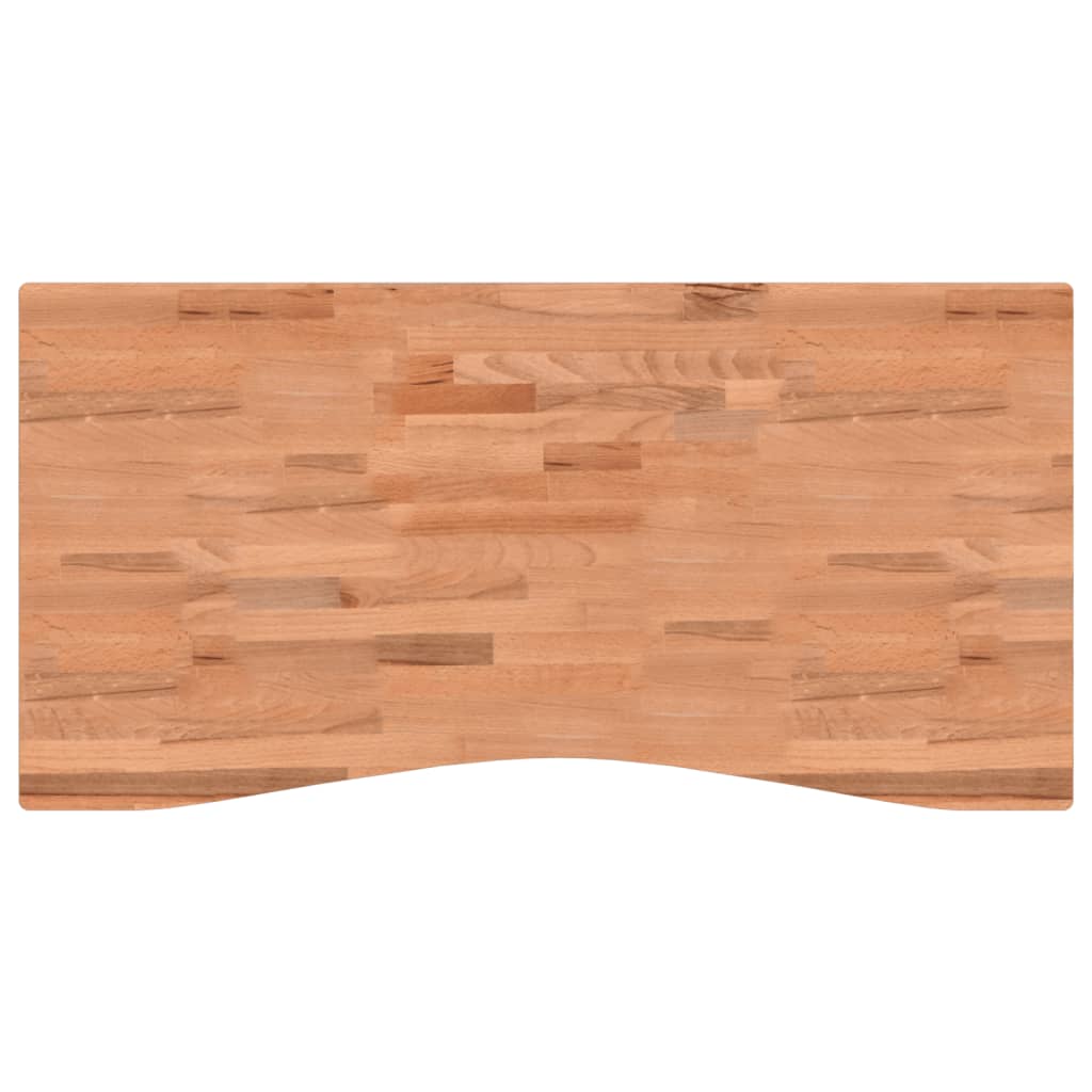 skrivebordsplade 110x(50-55)x4 cm massivt bøgetræ