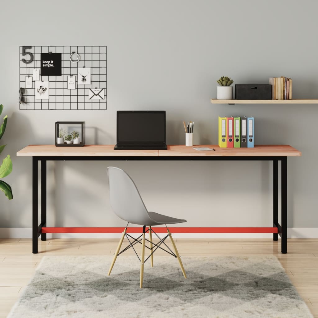 skrivebordsplade 200x55x2,5 cm massivt bøgetræ