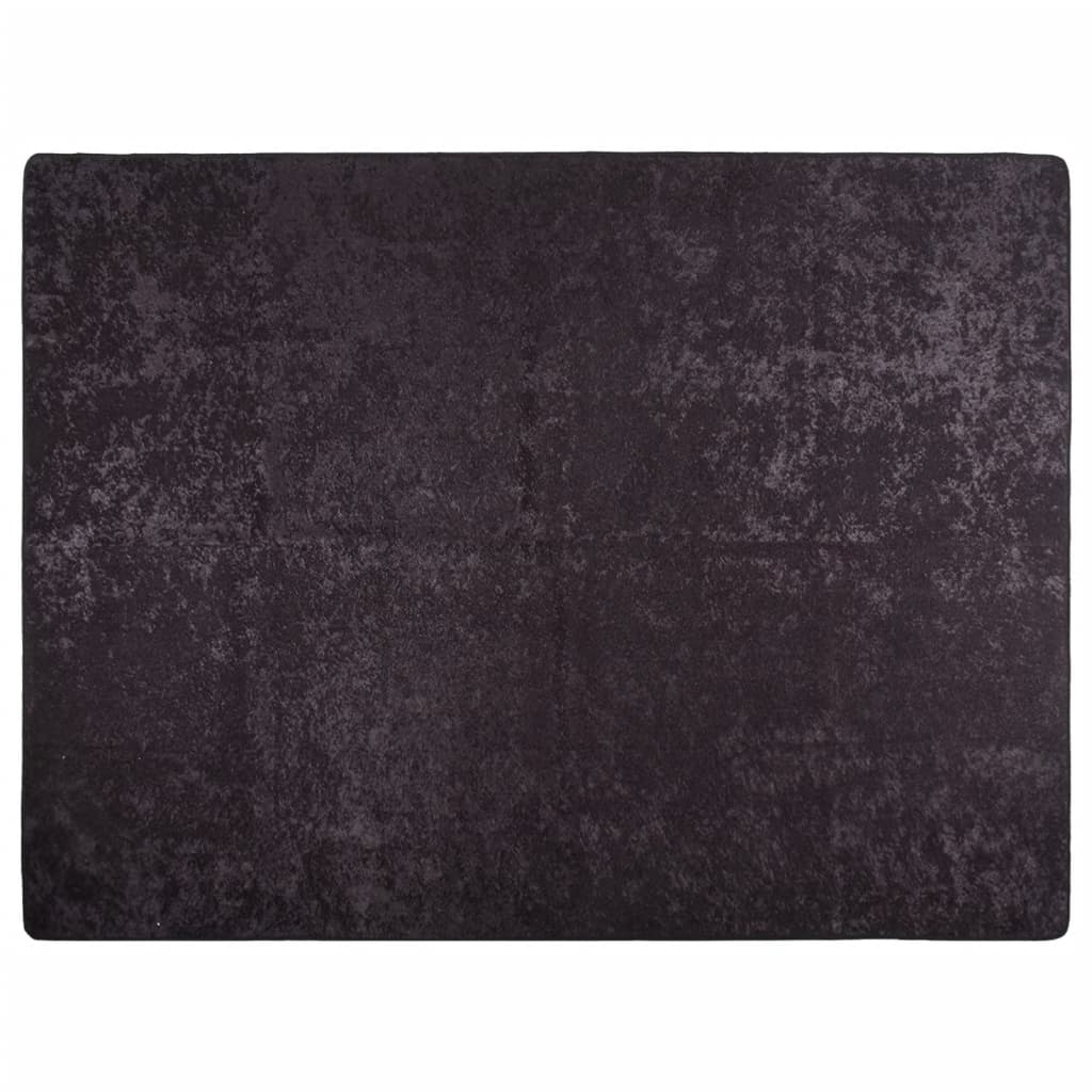 gulvtæppe 400x300 cm vaskbart og skridsikkert antracitgrå
