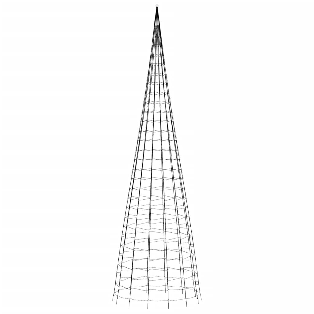 LED-juletræ til flagstang 3000 LED'er 800 cm koldt hvidt lys