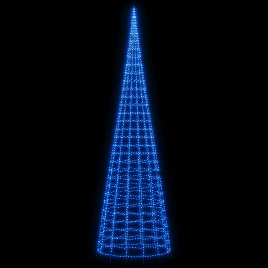 LED-juletræ til flagstang 3000 LED'er 800 cm blåt lys