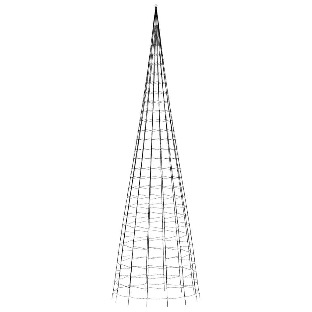 LED-juletræ til flagstang 3000 LED'er 800 cm blåt lys