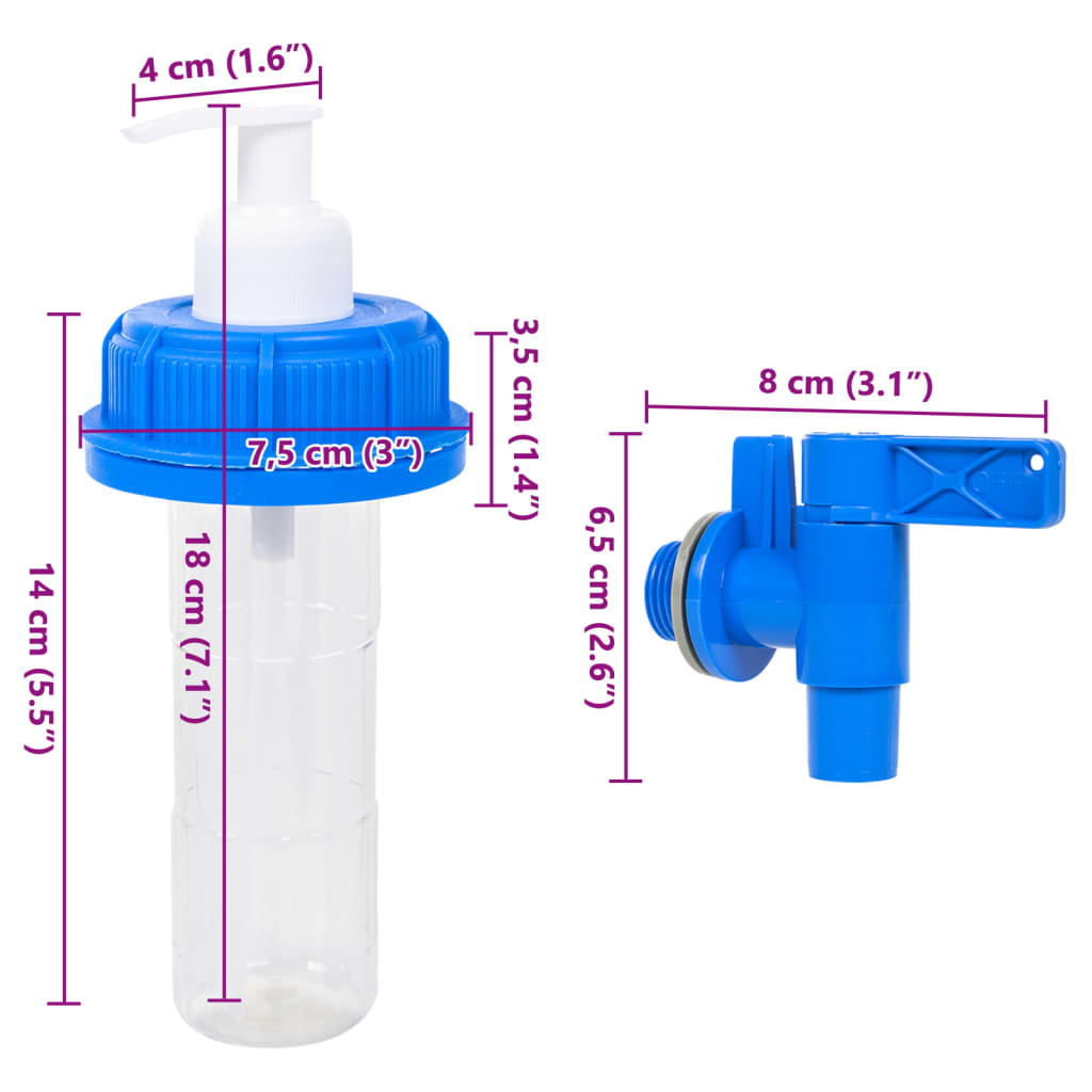 vanddunk med tappehane og sæbedispenser 15 l plast