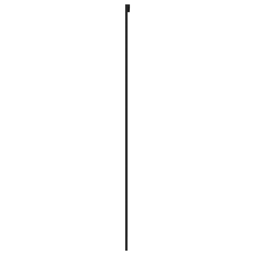 skydedør 90x205 cm hærdet glas og aluminium sort