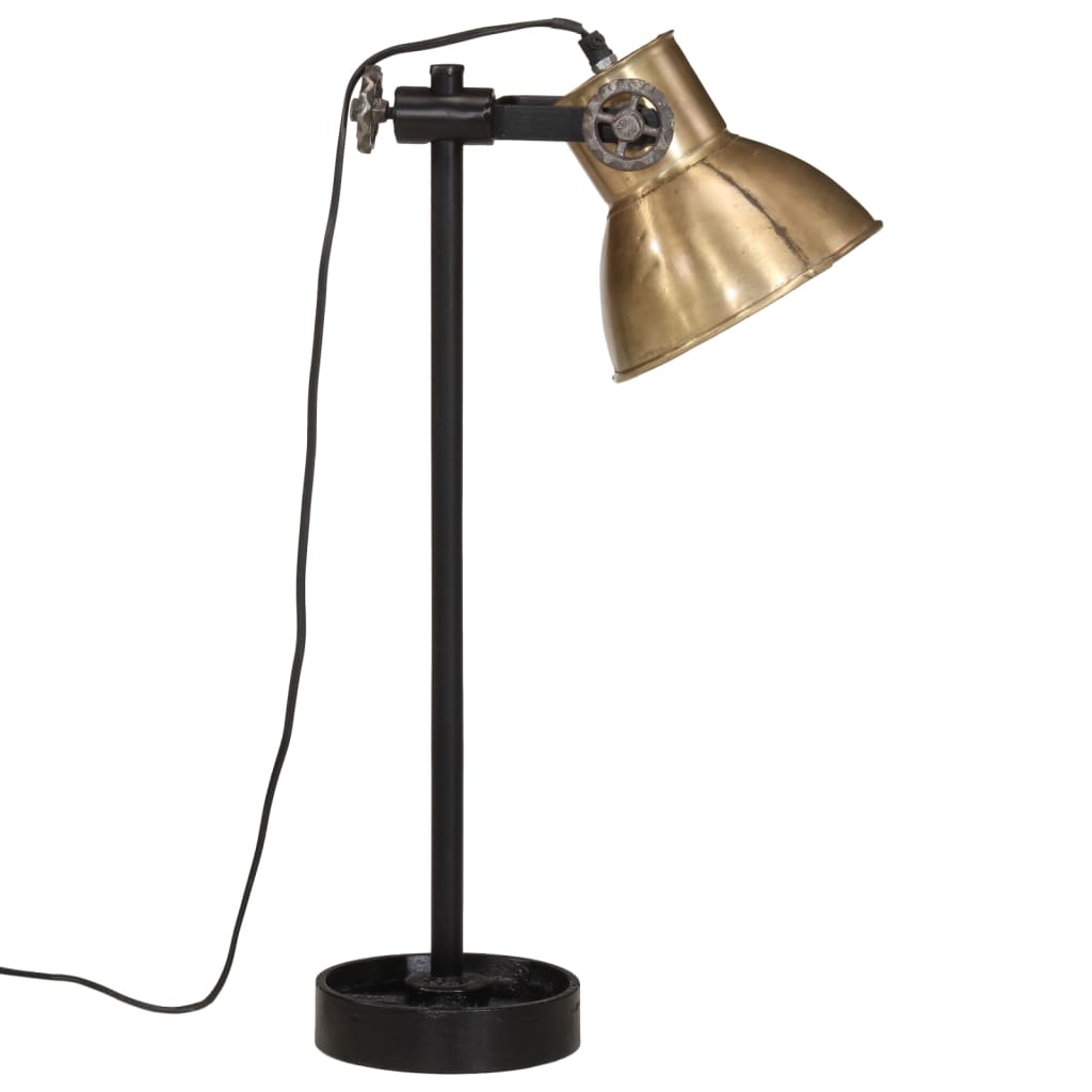 skrivebordslampe 15x15x55 cm 25 W E27 antik messingfarve