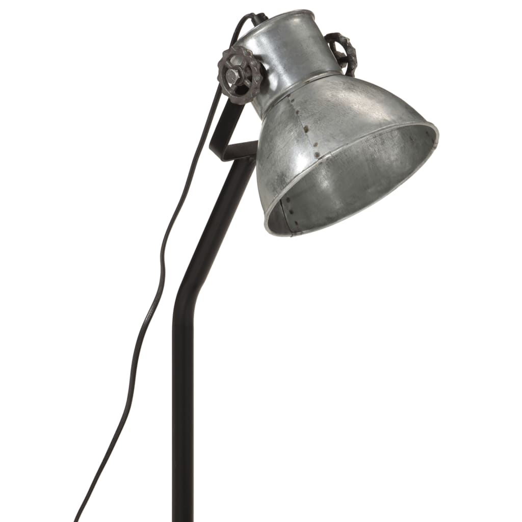 skrivebordslampe 17x17x60 cm 25 W E27 vintagesølv