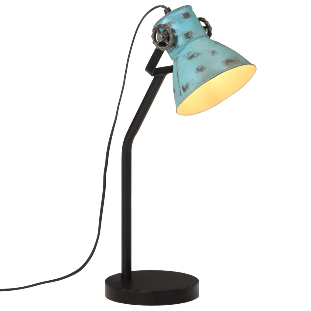 skrivebordslampe 25 W 17x17x60 cm E27 rustik blå