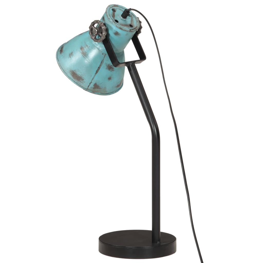 skrivebordslampe 25 W 17x17x60 cm E27 rustik blå