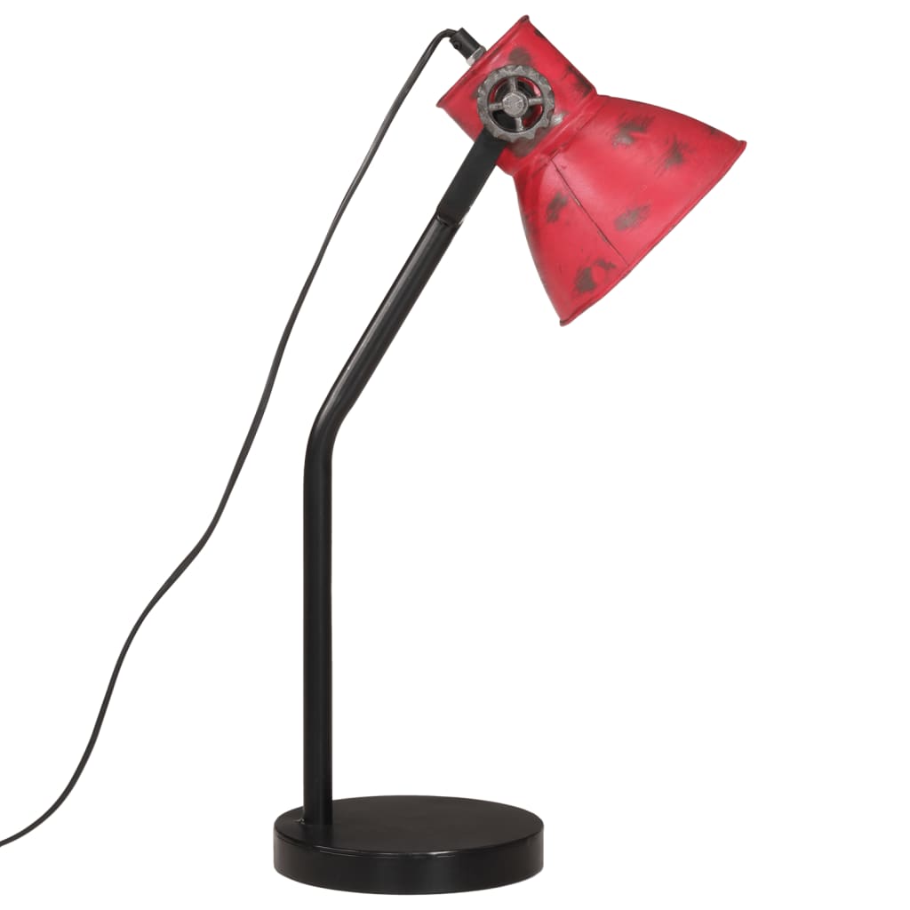 skrivebordslampe 25 W 17x17x60 cm E27 rustik rød