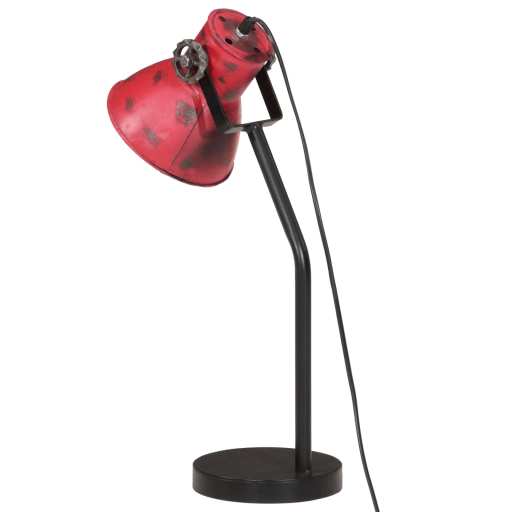 skrivebordslampe 25 W 17x17x60 cm E27 rustik rød