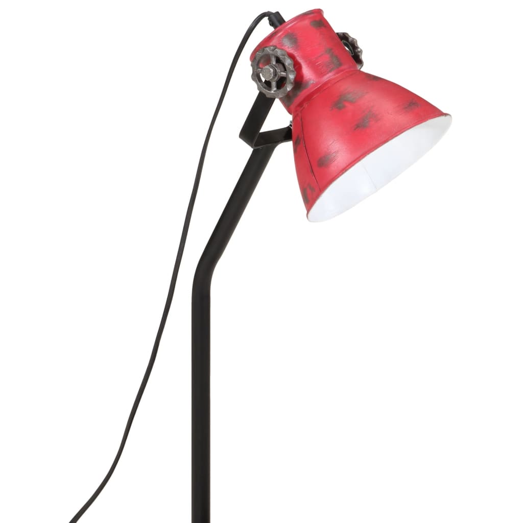 skrivebordslampe 25 W 17x17x60 cm E27 rustik rød