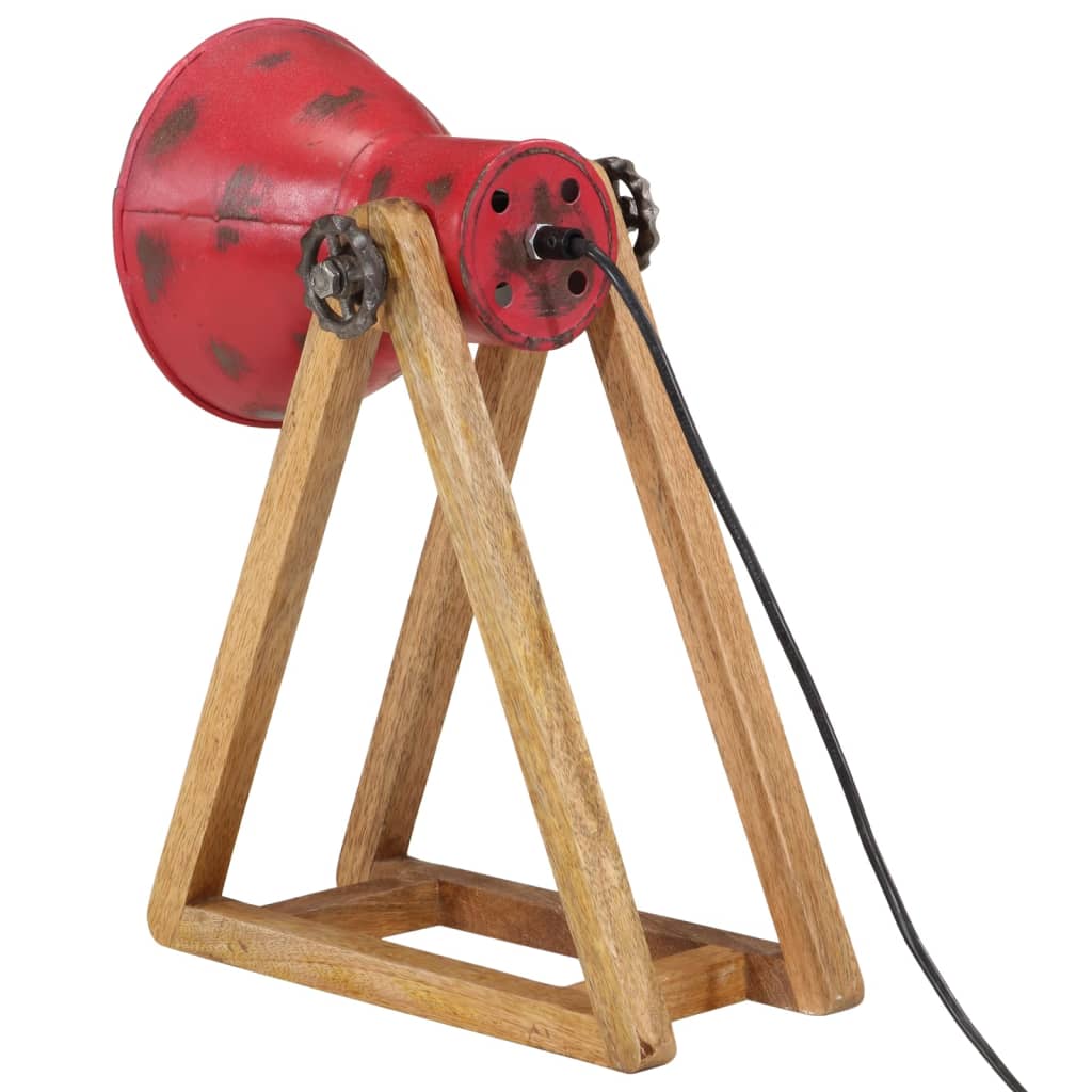 skrivebordslampe 25 W 30x17x40 cm E27 patineret rød