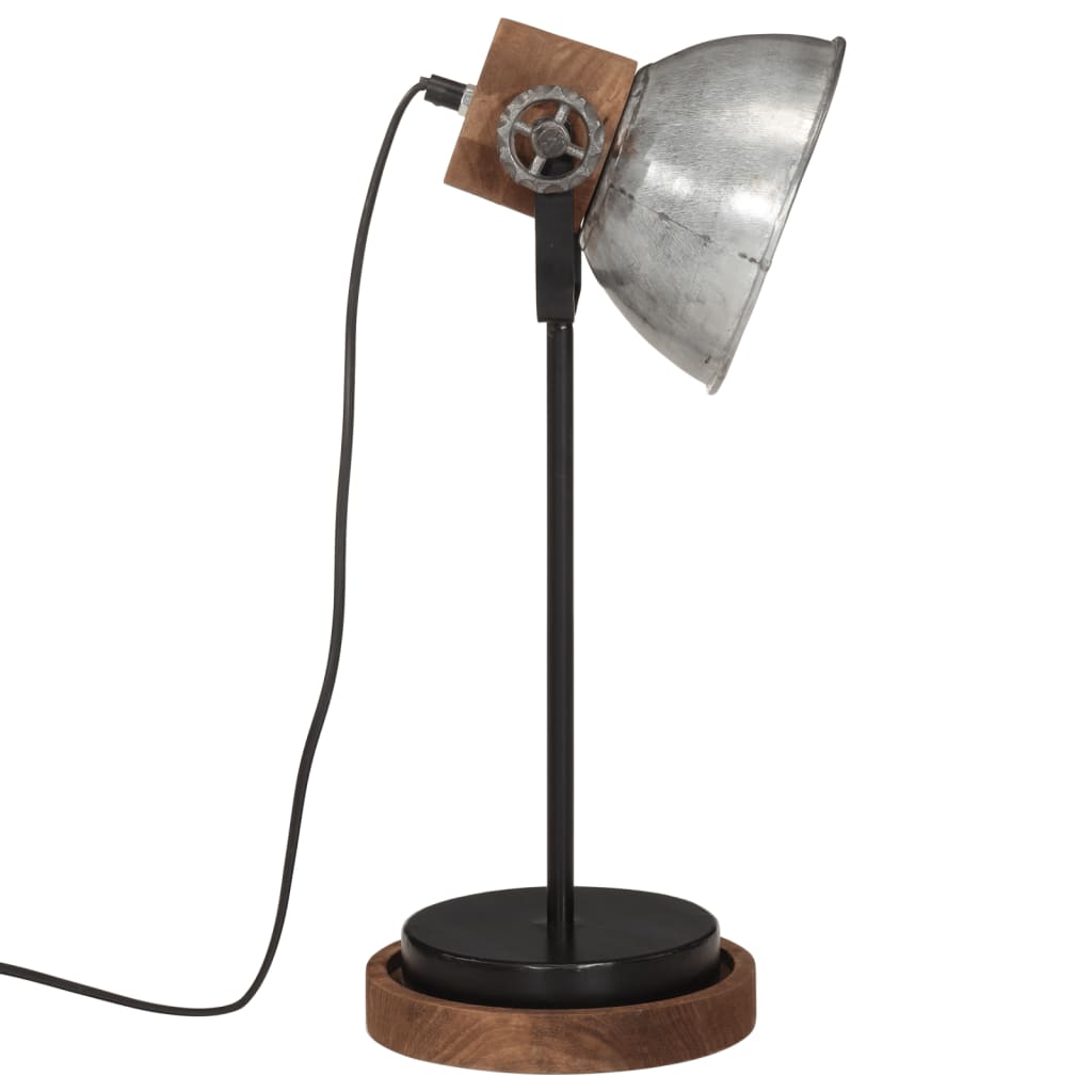 skrivebordslampe 17x17x50 cm 25 W E27 vintagesølv