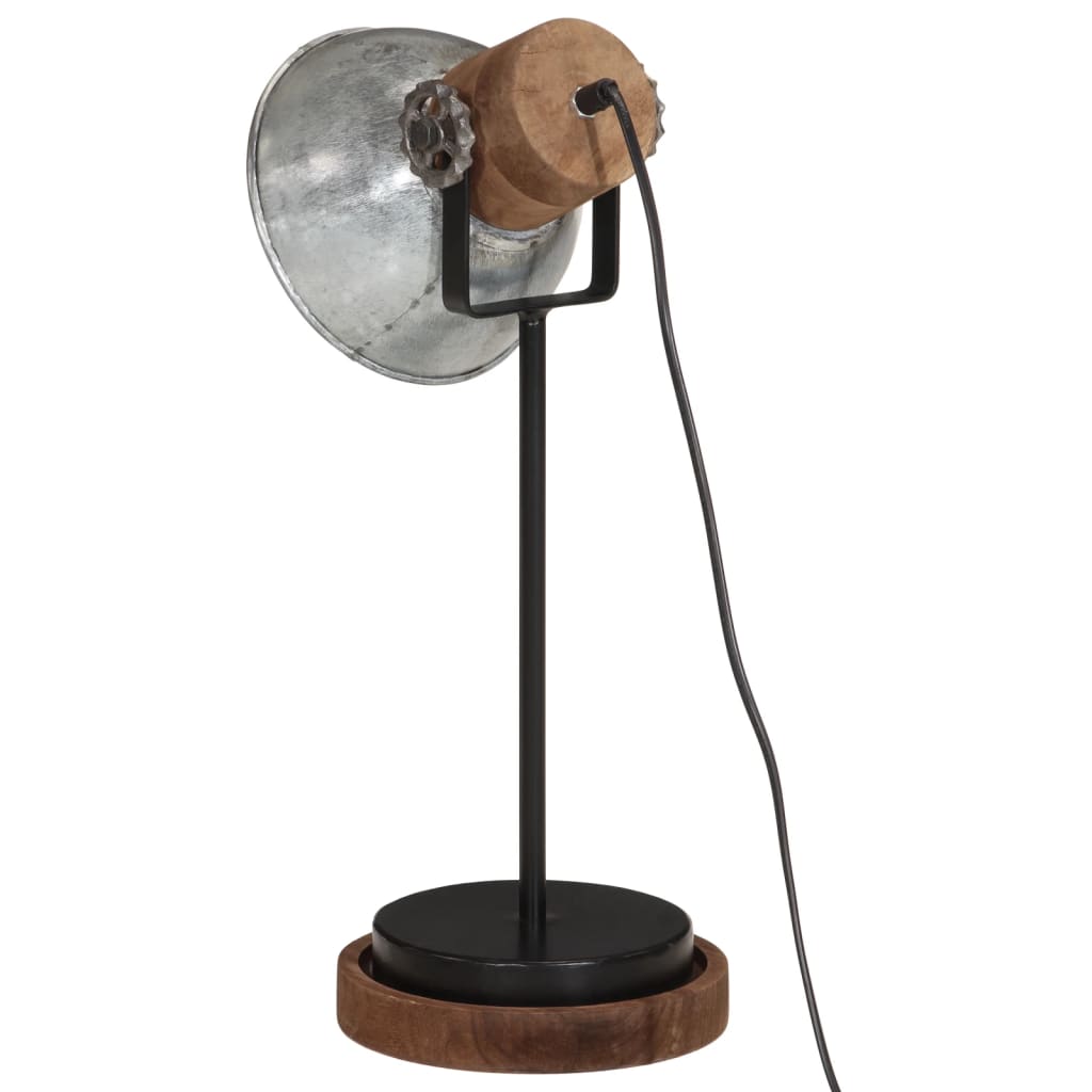 skrivebordslampe 17x17x50 cm 25 W E27 vintagesølv