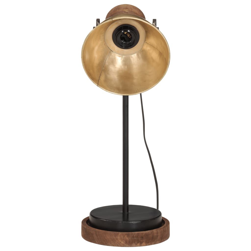 skrivebordslampe 17x17x50 cm 25 W E27 antik messingfarve
