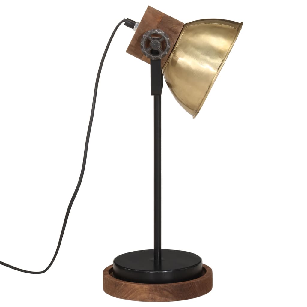 skrivebordslampe 17x17x50 cm 25 W E27 antik messingfarve
