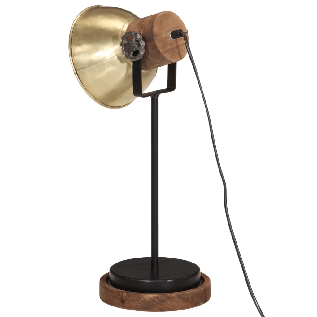 skrivebordslampe 17x17x50 cm 25 W E27 antik messingfarve
