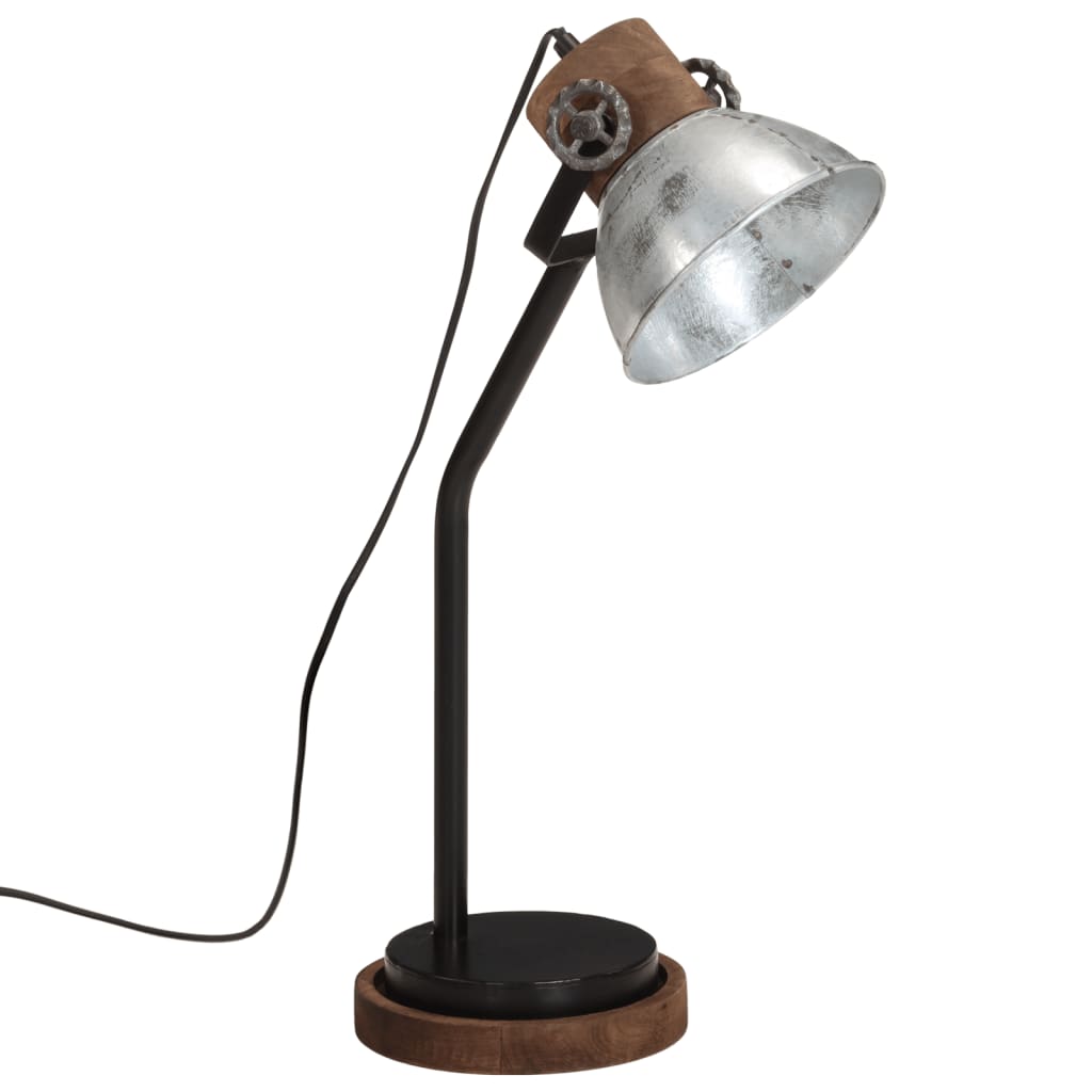 skrivebordslampe 18x18x60 cm 25 W E27 vintagesølv