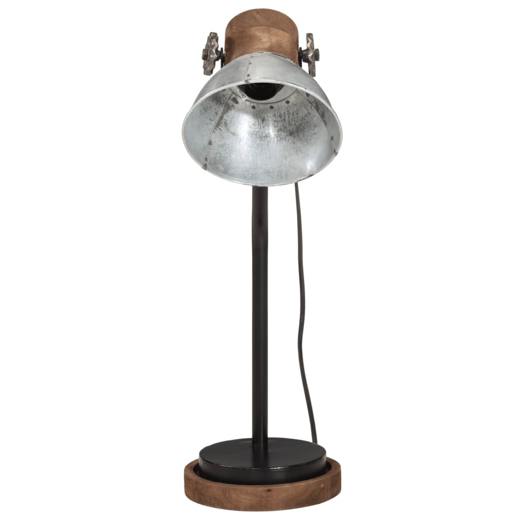 skrivebordslampe 18x18x60 cm 25 W E27 vintagesølv
