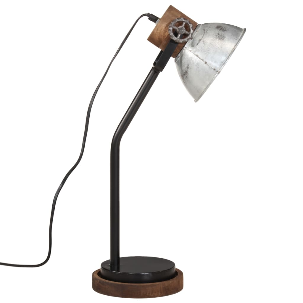 skrivebordslampe 18x18x60 cm 25 W E27 vintagesølv