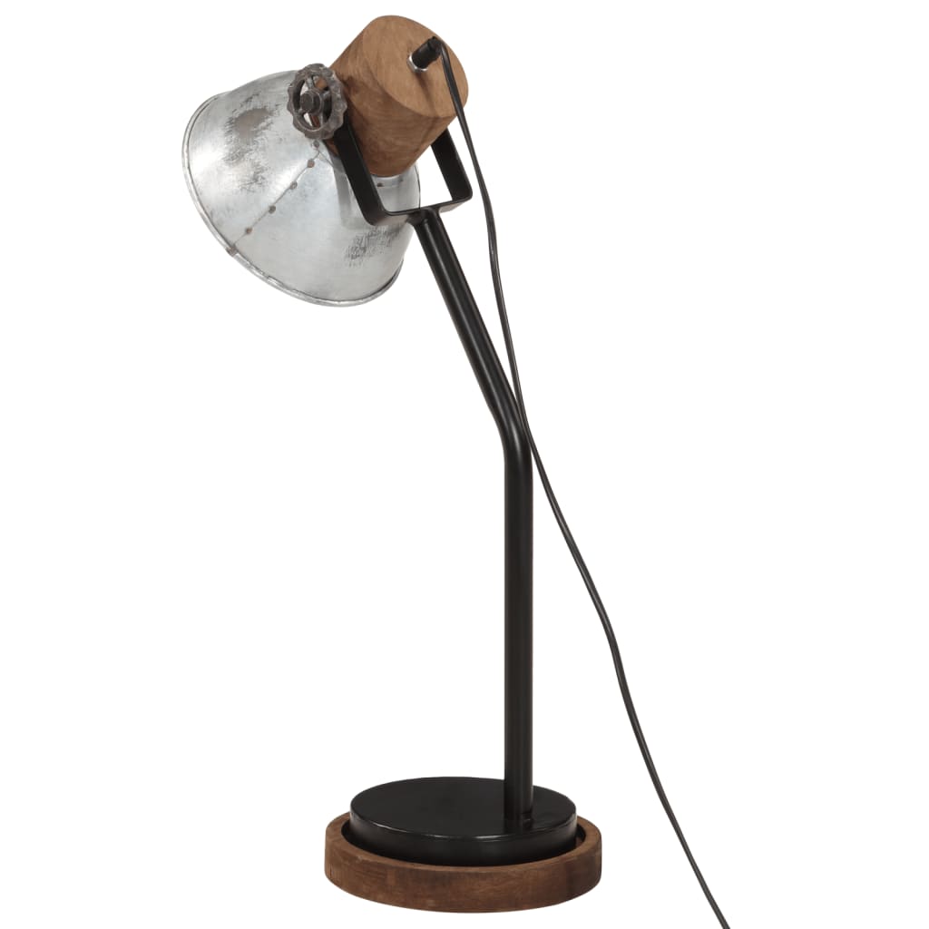 skrivebordslampe 18x18x60 cm 25 W E27 vintagesølv
