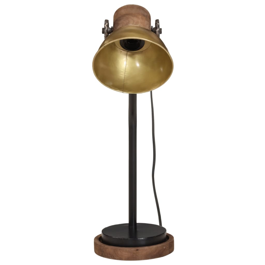 skrivebordslampe 18x18x60 cm 25 W E27 antik messingfarve