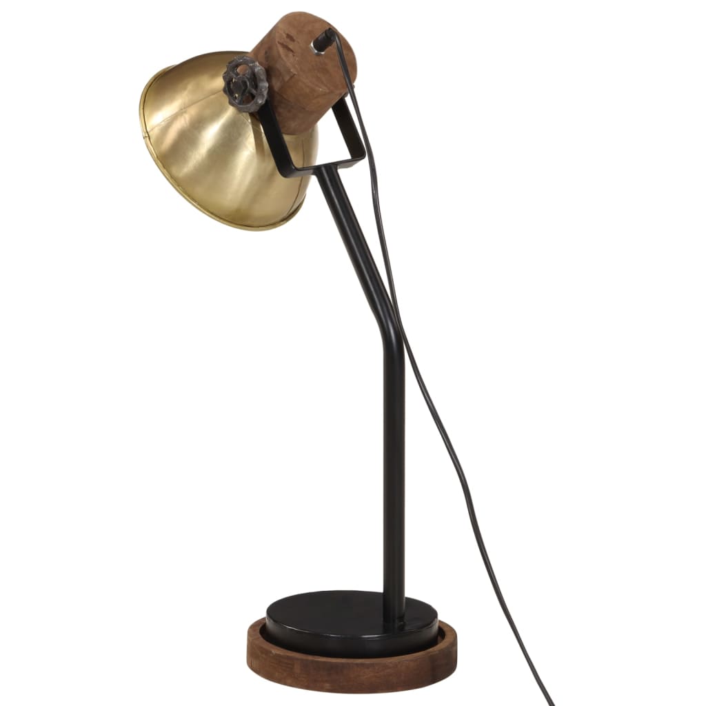 skrivebordslampe 18x18x60 cm 25 W E27 antik messingfarve