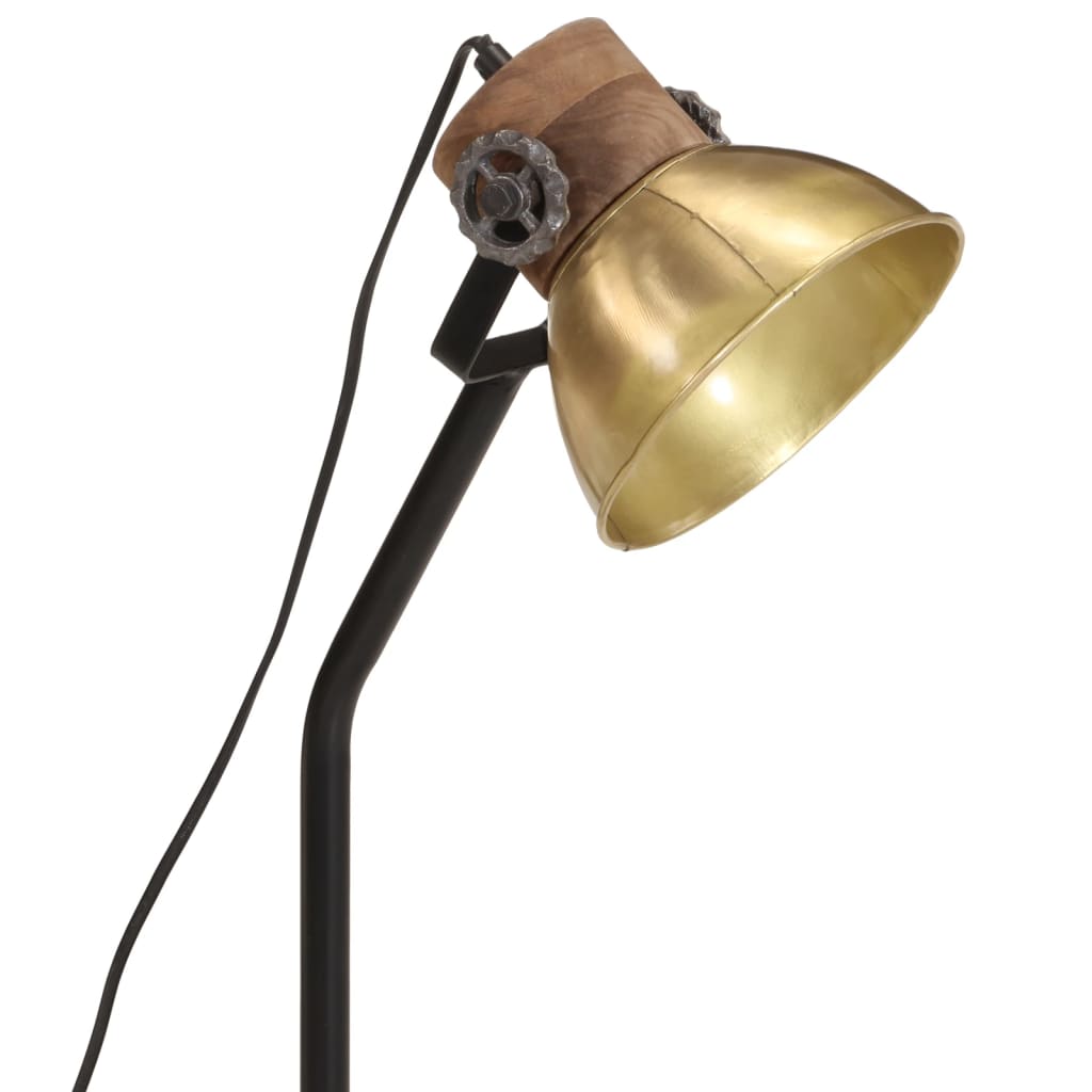skrivebordslampe 18x18x60 cm 25 W E27 antik messingfarve