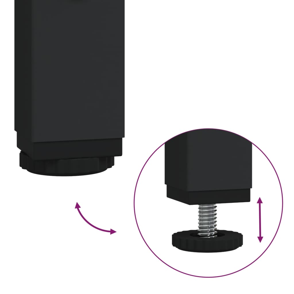 konsolbord med hylde 75x29x75 cm konstrueret træ sort