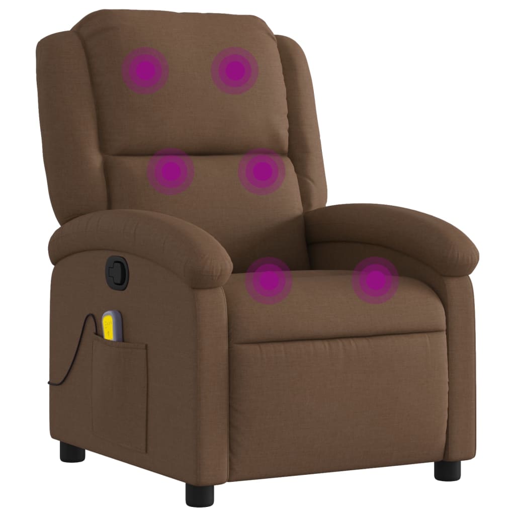 massagestol stof brun