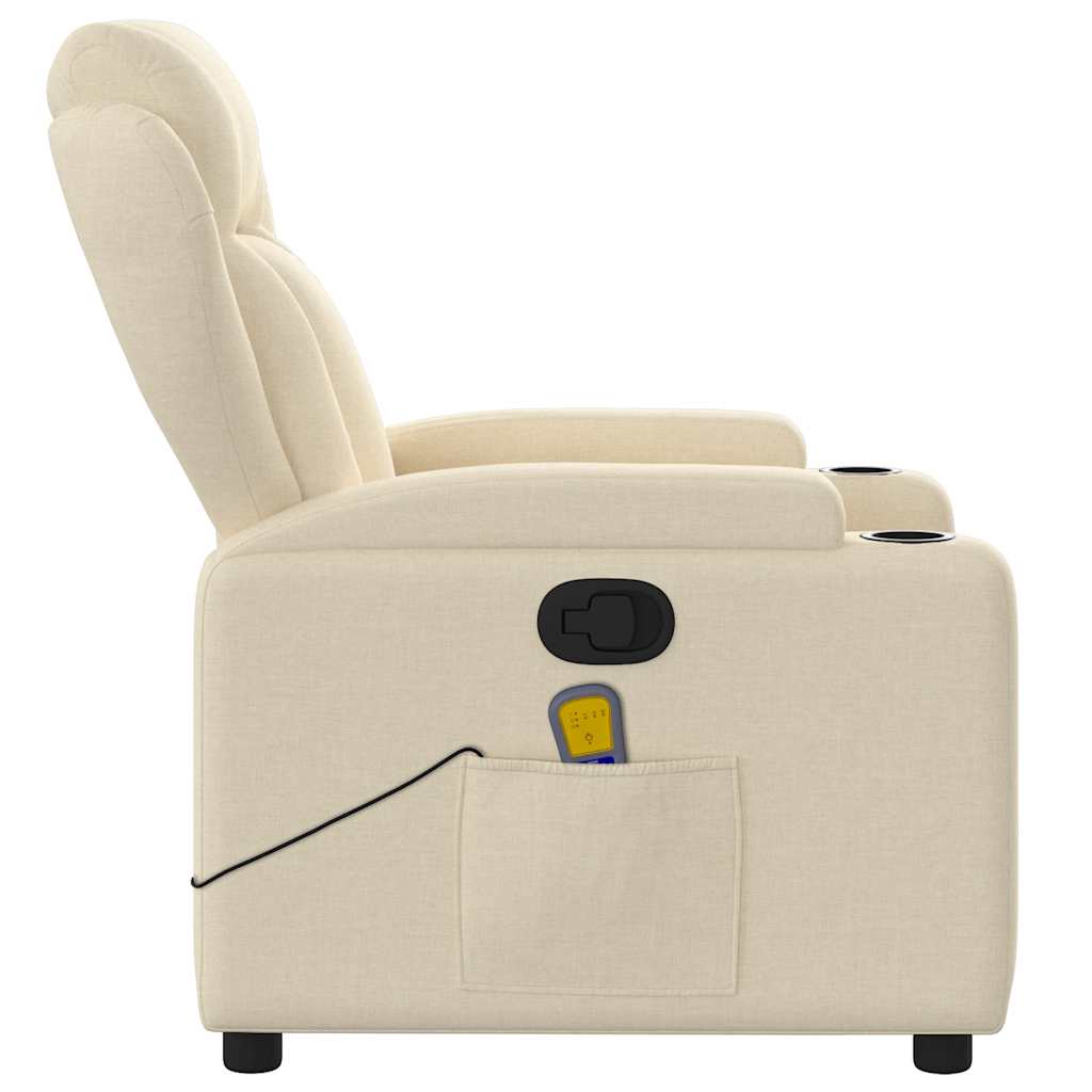 massagestol stof cremefarvet