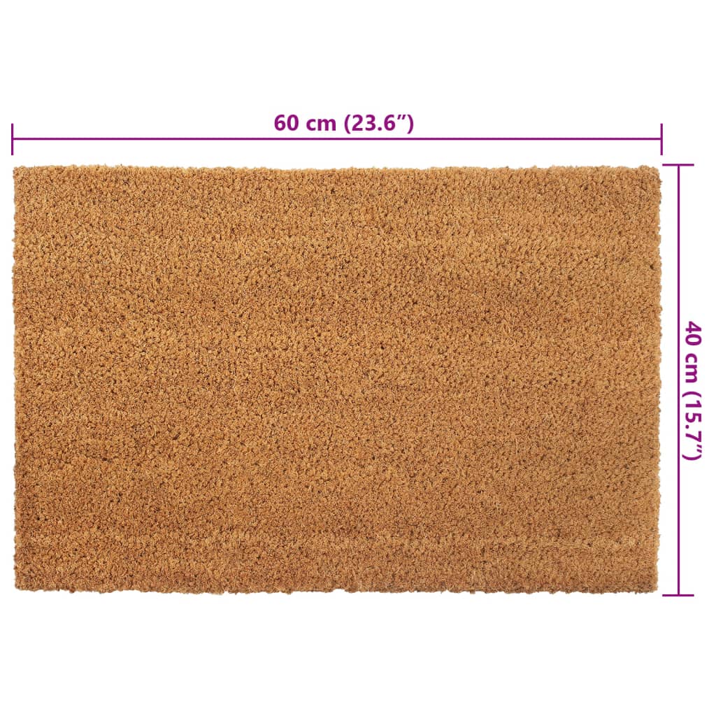 dørmåtter 5 stk. 40x60 cm tuftet coir naturfarvet