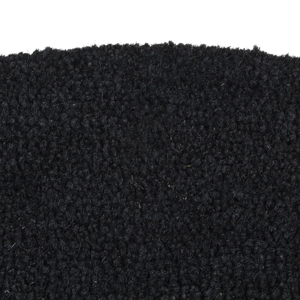 dørmåtte 40x60 cm halvrund tuftet coir sort