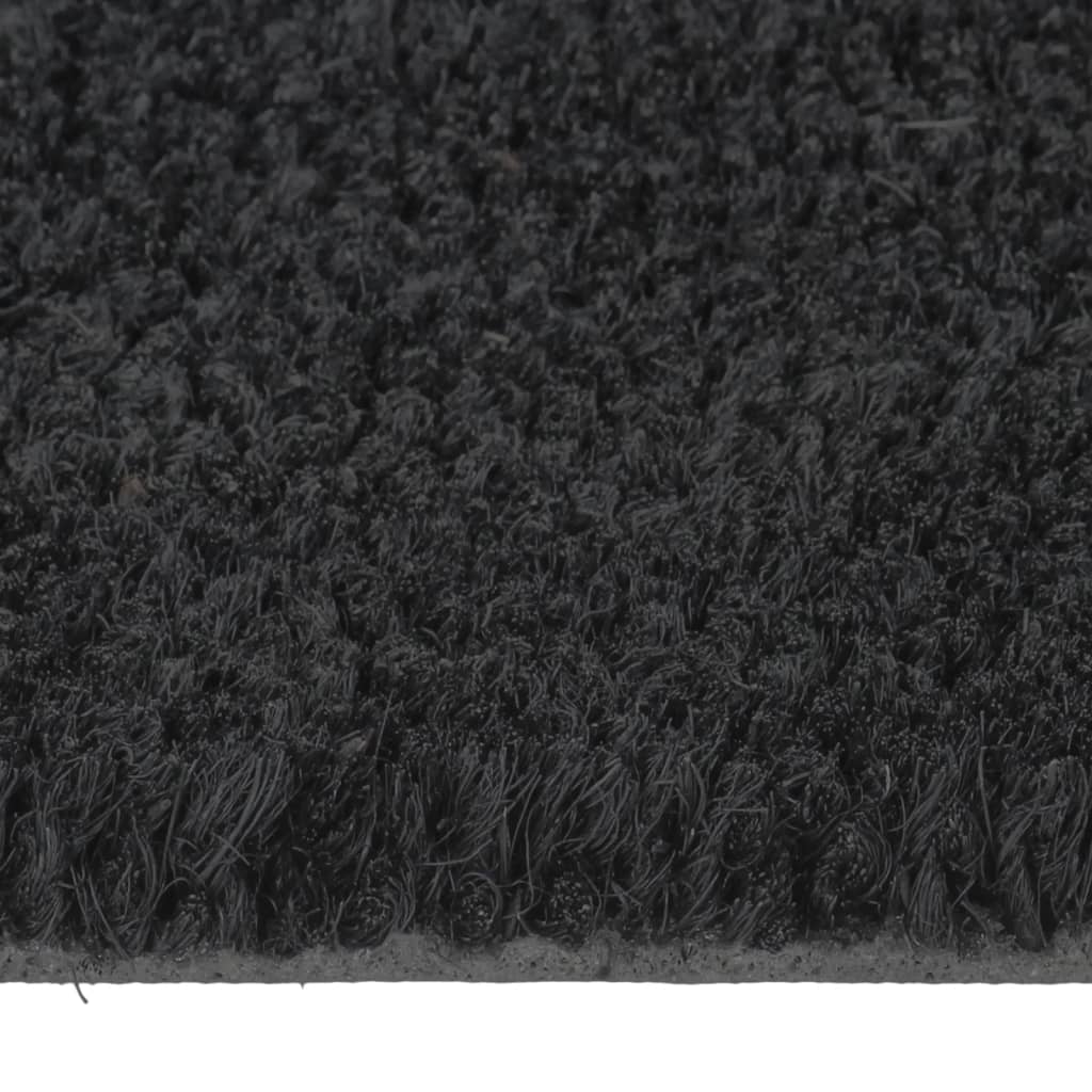 dørmåtte 40x60 cm halvrund tuftet coir sort