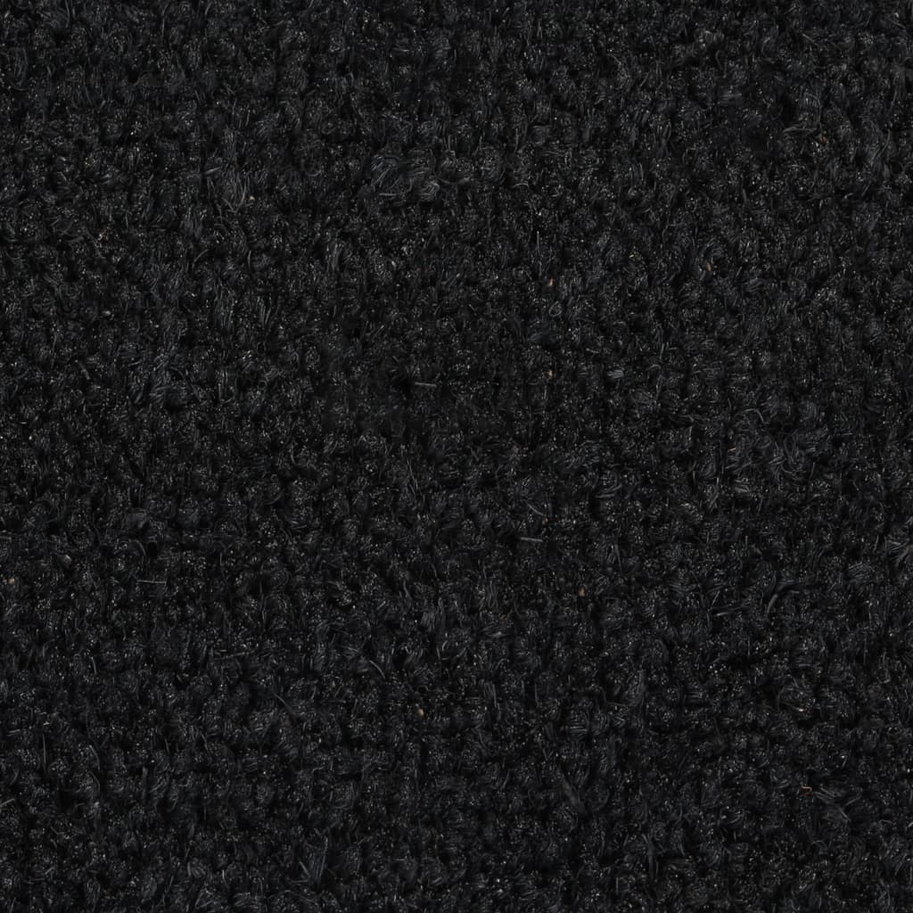 dørmåtte 40x60 cm halvrund tuftet coir sort
